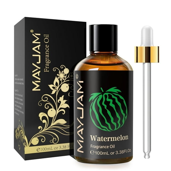 MAYJAM Watermelon Fragrance Oil (100ml) for Perfume, Diffusers, Soap Making, Candles, Lotion, Home Scents, Linen Spray, Bath Bombs