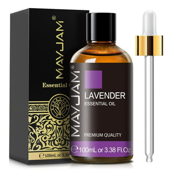 MAYJAM 100ML Lavender Essential Oils for Aromatherapy Diffuser, Spa Massage, Skin Care, Help Sleeping, Soap Candle Making, DIY Perfume
