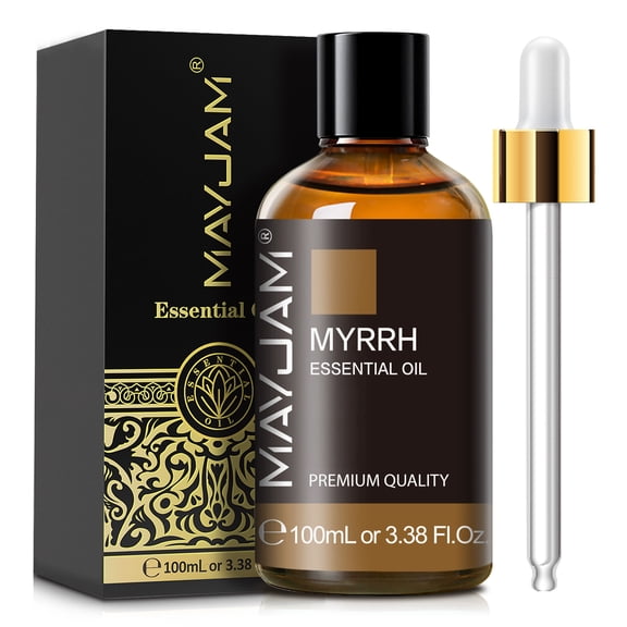 MAYJAM 100mL Myrrh Essential Oil for Candle Making, Skin, Face, Diffuser, Hair, Aromatherapy, Perfume, Soap