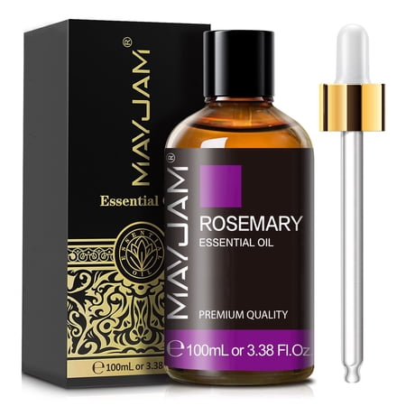 MAYJAM 100ML Rosemary Essential Oil, Undiluted Aromatherapy Oil for Hair Growth, Body Bath, Diffuser, DIY Candle Soap Making