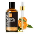 thumbnail image 1 of MAYJAM Sweet Orange Essential Oil 100% Natural Sweet Orange Oil for Hair Care, Home Diffusers, Skin, Aromatherapy, Massage and Humidifiers, 3.38 Fl Oz, 1 of 9