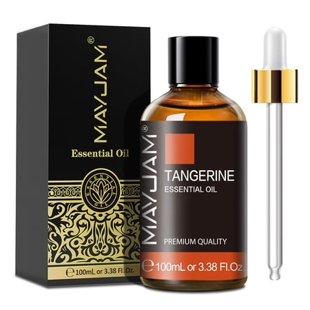 MAYJAM 100ml Tangerine Essential Oils for Skin, Shiny Hair, Diffuser, Bath, Sweet and Refreshing Scented Oils for Aromatherapy