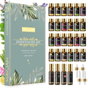 MAYJAM 28 Pack Essential Oils Gift Set, Assorted Aromatherapy Oils for Diffusers, Humidifiers, Car Freshener, Skin Care, Relaxation, DIY Candle Soap and Bath Bomb Making