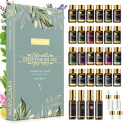 MAYJAM 28pcs Essential Oils Gift Set, Lavender, Jasmine, Organic Aromatherapy Essential Oils for Diffusers for Diffuser for Skin & Hair Care Relaxation, Humidifier