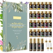 MAYJAM 28 Pack Essential Oils Gift Set, Assorted Aromatherapy Oils for Diffusers, Humidifiers, Car Freshener, Skin Care, Relaxation, DIY Candle Soap and Bath Bomb Making