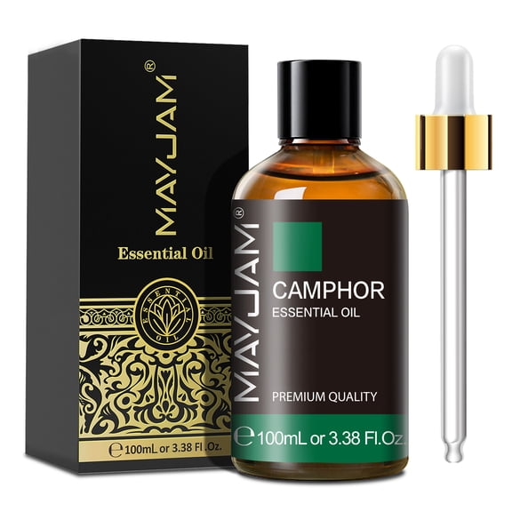 MAYJAM Camphor Essential Oils for Diffuser, Humidifier, Soap, Candle, Bath Bombs Making, 3.38Fl.Oz