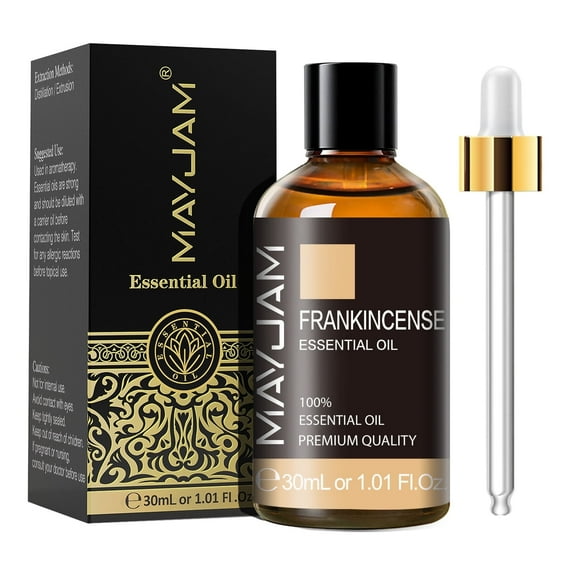 MAYJAM 30ML Frankincense Essential Oils for Diffuser & Aromatherapy, Refreshing, Spa Massage, Relaxation, Skin Use and Hair Care