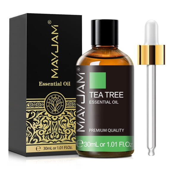 MAYJAM 30Ml Tea Tree Oil for Hair, 100% Pure Essential Oils for Skin Care, Massage, Relaxation, Aromatherapy, Diffusers, Home