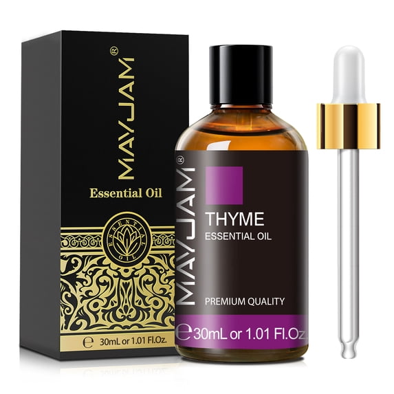 MAYJAM 30ML Thyme Essential Oils for Soap Candle Making, Hair Care, Spa Massage, Yoga, Thyme Oils for Skin