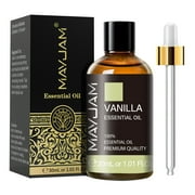 MAYJAM 30ML Vanilla Essential Oils for Aromatherapy & Diffuser, Hair & Skin Care, Massage, DIY Soap Candle Making, Fragrant and Long Lasting Vanilla Oil Perfume