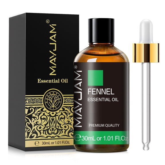 MAYJAM 30mL Fennel Essential Oil for Diffuser, Humidifier, Help Sleeping, Bathing, Massage, Skin & Hair Care
