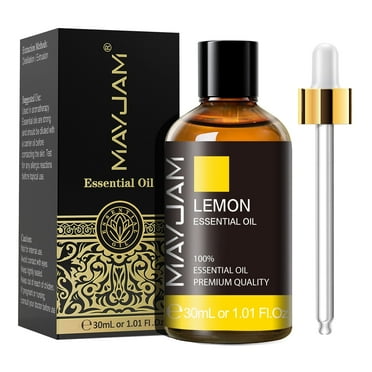 MAYJAM 30mL Lemon Essential Oil, Large Volume Pure Essential Oils with Glass Dropper, Perfect for Aromatherapy Diffusers DIY Healthy Care