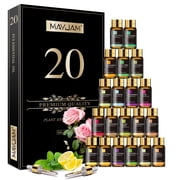 MAYJAM 20 Pack Essential Oil Gift Set for Diffusers for Home, 5ML Assorted Classic Scents for Humidifiers DIY Car Freshies Candle Soap and Bath Bomb Making