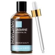 MAYJAM Jasmine Essential Oil 3.38 FL Oz, Natural Aromatherapy Oil for Diffusers, Humidifiers, Massage, Bath, Sleep Relaxation