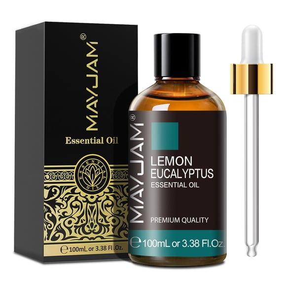 MAYJAM Lemon Eucalyptus Essential Oil for Diffuser and Aromatherapy, Skin Massage, Candle and Soap Making, 100ml