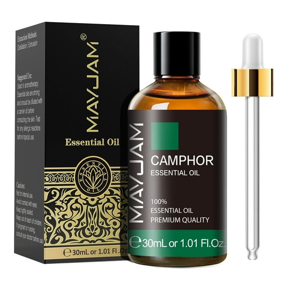 MAYJAM Natural Camphor Essential Oil (30ml) - Fresh, Sharp & Slightly Woody Scent
