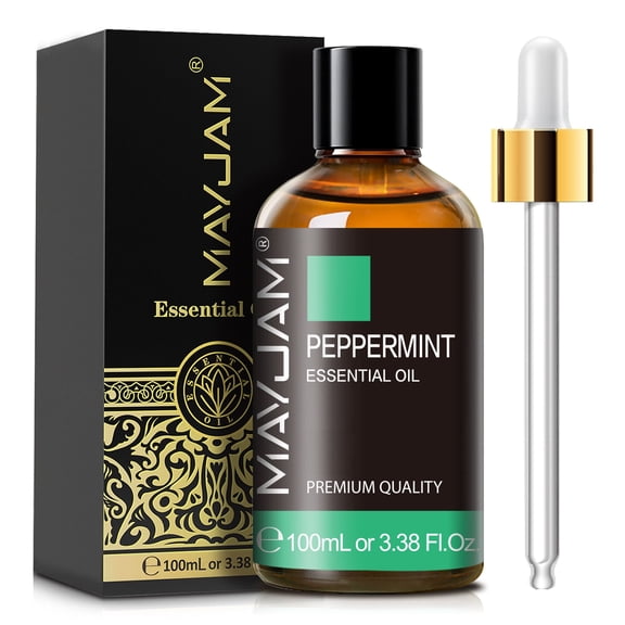 MAYJAM 3.38 Fl Oz Peppermint Essential Oil for Diffusers, Candle Making Scents, Fragrance,Humidifiers