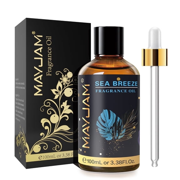 MAYJAM Premium Fragrance Oil, Long-Lasting, Reinvigorating Uplifting Aroma for Aromatherapy, Relaxation & Household Uses. Sea Breeze 3.38oz