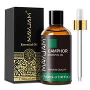 MAYJAM Camphor Essential Oil, 100% Pure Aromatherapy Oil for Diffuser, Skin Care, DIY Soap Candle Making, 100ML