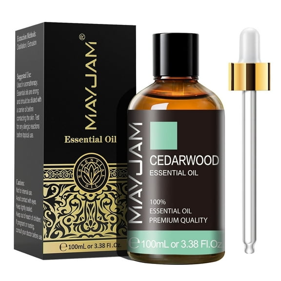 MAYJAM 3.38 Fl Oz Cedarwood Essential Oil for Skin, Premium Grade Essential Oils for Diffuser, Aromatherapy, Soap And Candle Making