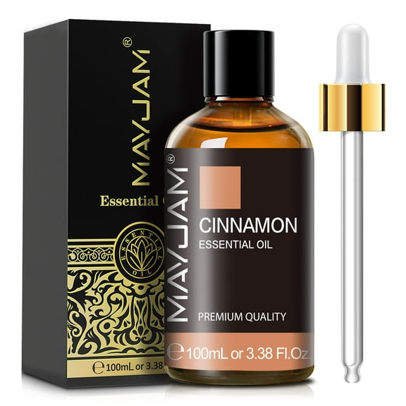 MAYJAM Pure Cinnamon Essential Oil, 100ML, Therapeutic Grade, for use with Oil Diffusers, Potpourri, and Wicking Fragrance Diffusers