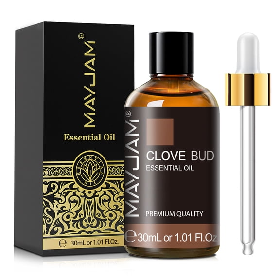 MAYJAM Clove Bud Essential Oil for Diffuser, Candle Making, Soap, Clean, Perfume, Laundry, Home Care, 30ml