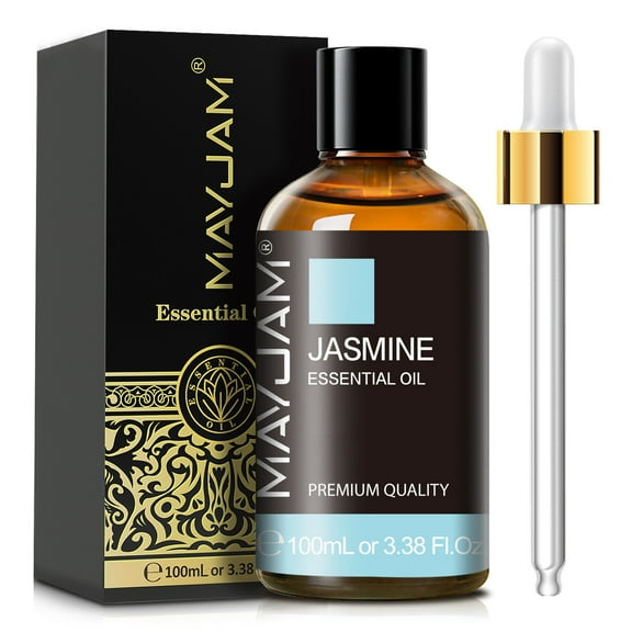 MAYJAM Pure Essential Oil, Jasmine, 100ML, Therapeutic Grade, for use with Oil Diffusers, Potpourri, and Wicking Fragrance Diffusers