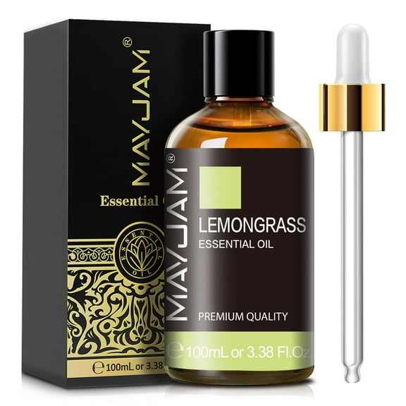MAYJAM 3.38Fl.Oz Lemongrass Essential Oil for Diffuser, Premium Grade Essential Oils for Skin, Aromatherapy, Soap And Candle Making