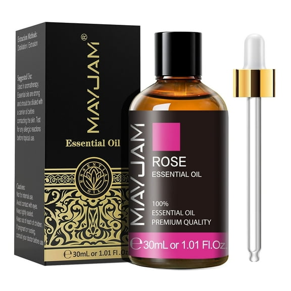 MAYJAM Pure Essential Oil, Rose, 30ML, Therapeutic Grade, for use with Oil Diffusers, Potpourri, and Wicking Fragrance Diffusers
