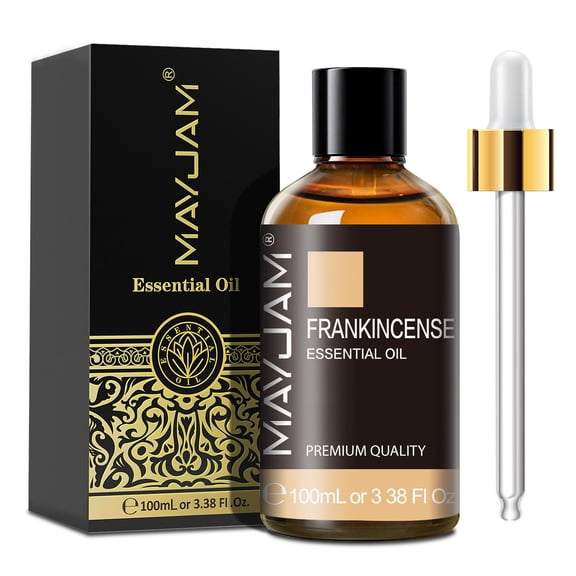 MAYJAM 100% Pure Frankincense Essential Oil for Pain, Diffuser, Skin Care, Aromatherapy, Body Massage, Candle Making, 100ml