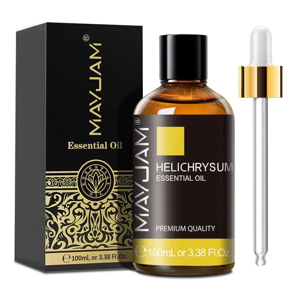 MAYJAM Premium Helichrysum Essential Oil 100ml, Natural Herbal Oil for Diffusers, Candle Making, Home Fragrance