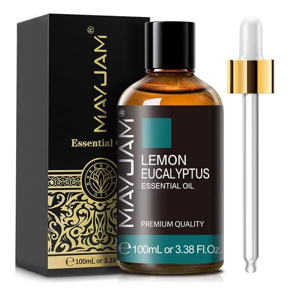 MAYJAM 100% Pure Lemon Eucalyptus Essential Oils for Humidifier, Aromatherapy, Diffuser, Candle Making, Massage, Skin, 3.38 Fl Oz