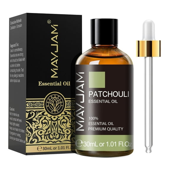 MAYJAM Pure Patchouli Essential Oil,30ML, Therapeutic Grade, for use with Oil Diffusers, Potpourri, and Wicking Fragrance Diffusers