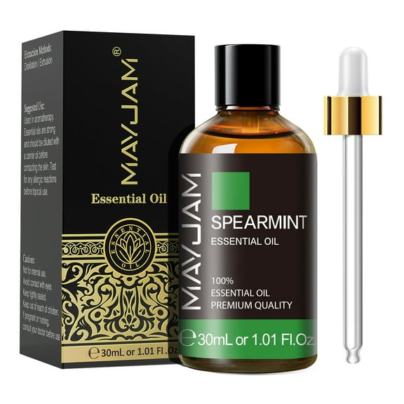 MAYJAM Pure Spearmint Essential Oil,30ML, Therapeutic Grade, for use with Oil Diffusers, Potpourri, and Wicking Fragrance Diffusers