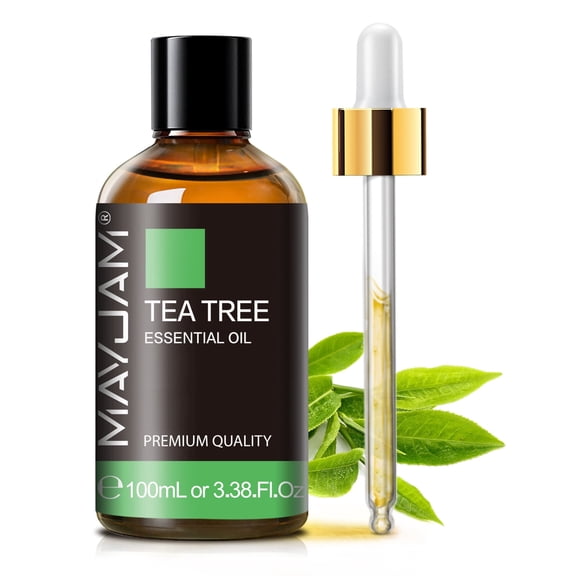 MAYJAM Tea Tree Essential Oil, 3.38 Fl Oz (100ml) Fresh Earthy Oil for Diffusers, Aromatherapy