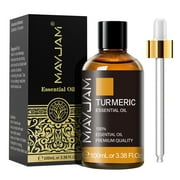 MAYJAM Pure Turmeric Essential Oil,100ML, Therapeutic Grade, for use with Oil Diffusers, Potpourri, and Wicking Fragrance Diffusers