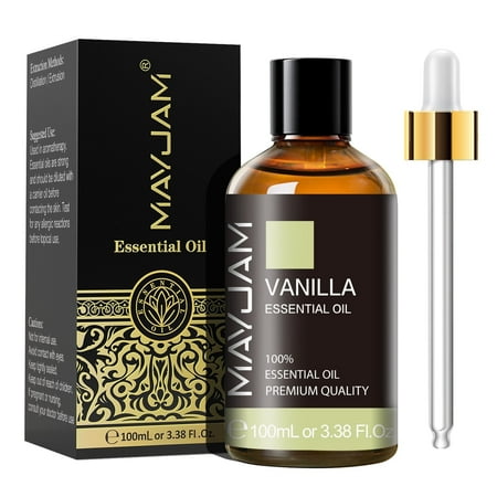 MAYJAM Pure Vanilla Essential Oil for Skin & Diffuser (100ML) - Therapeutic Grade Vanilla Oil - Fragrant and Long Lasting Vanilla Oil Perfume