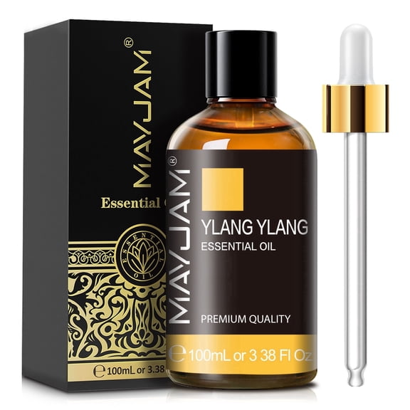 MAYJAM Ylang Ylang Essential Oil 100ML, 100% Pure Undiluted Aromatherapy Oil for Diffuser, DIY Soap Candle Making