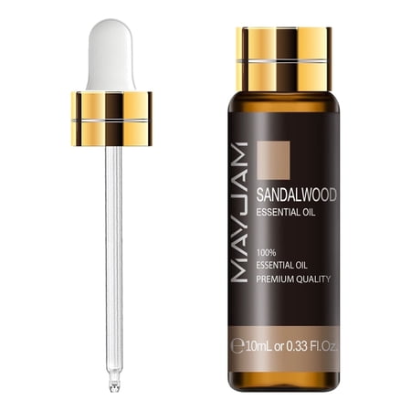 MAYJAM Sandalwood Essential Oil for Skin Care, Soap Candle Making, DIY Perfume, Diffuser, Aromatherapy - 10ML/0.33FL.OZ