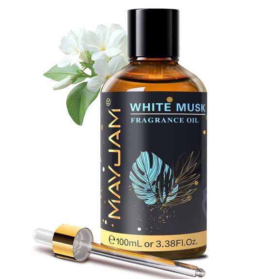 MAYJAM White Musk Essential Oil for Diffuser and Aromatherapy, Skin Massage, Candle and Soap Making, 100ml