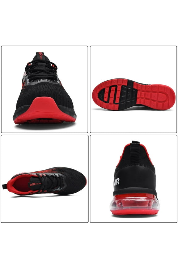 Men’s Air Running Shoes Breathable Knit Upper cools, Soft Cushion Sole Athletic Shoes Protects Feet—Suitable for Light Sports