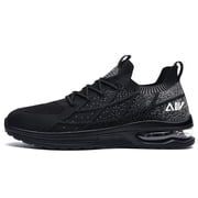 MAYKX Men s Gym Running Shoes,Breathable Mesh Upper ventilates, Anti-Slip TPR Outsole Walking Shoes Prevents Slips Great for Daily Strolls