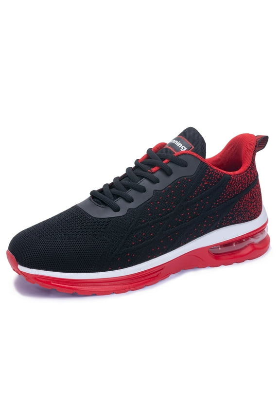 Men's Running Shoes - Lightweight Flyknit Breathable Upper with Cushioned Cotton Insole, Shock-Absorbing Outsole for Running, Gym & Daily Wear