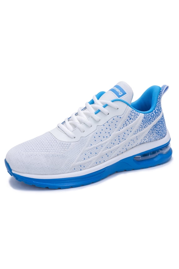 Men's Running Shoes - Lightweight Flyknit Breathable Upper with Cushioned Cotton Insole, Shock-Absorbing Outsole for Running, Gym & Daily Wear