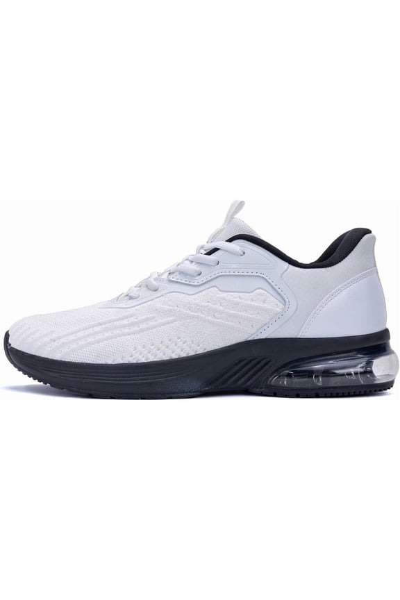 Men’s Slip-On Walking Shoes – Cushioned Sole Strong Heel Easy to Clean Running Shoes for Daily Commutes