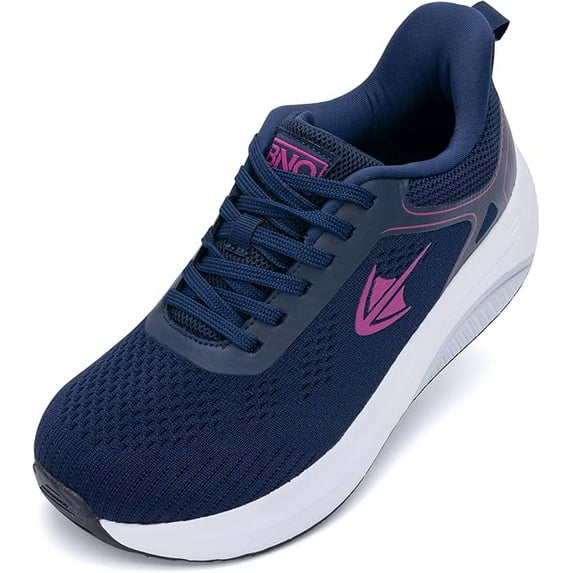 MAYKX Wide Toe Box Shoes Women Arch Support Walking Sneakers Slip On Orthotic Shoes for Plantar Fasciitis Comfortable Tennis Sneakers Size 6-11