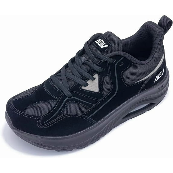 MAYKX Women’s Wide Toe Box Walking Shoes with Arch Support, Cushioned Sole, Breathable Mesh Sneakers – Ideal for Plantar Fasciitis & Wide Feet