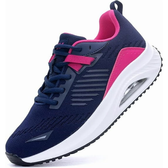 MAYKX Womens Walking Shoes with Arch Support, Orthotic Fashion Sneakers for Plantar Fasciitis, Cushioned Tennis Shoes for Daily Walks Foot Relief US 6-11