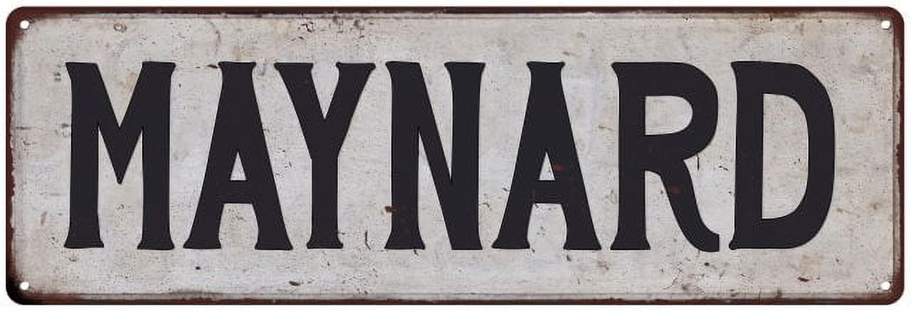 MAYNARD Vintage Look Rustic Chic Metal Sign 8x24 108240036806 - Walmart.com