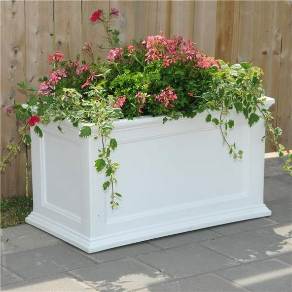 MAYNE 5826W Fairfield 20x36 Patio Planter- White-